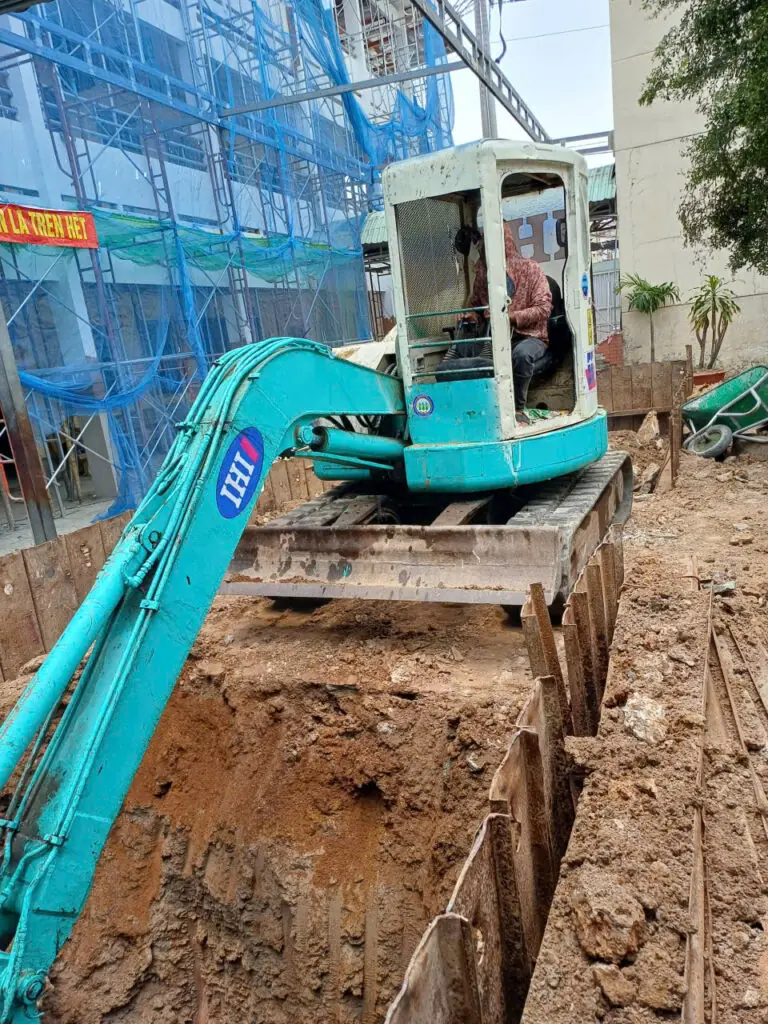 Quy trình ép vây cừ C trong thi công tầng hầm